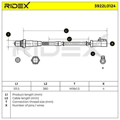 ламбда-сонда RIDEX 3922L0124
