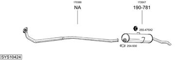 Układ wydechowy BOSAL SYS10424