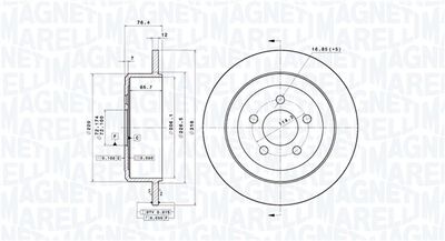 Tarcza hamulcowa MAGNETI MARELLI 360406216901
