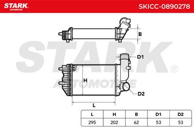 интеркулер (охладител за въздуха на турбината) STARK SKICC-0890278