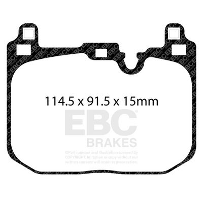 комплект спирачно феродо, дискови спирачки EBC Brakes DP42393R