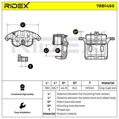 спирачен апарат RIDEX