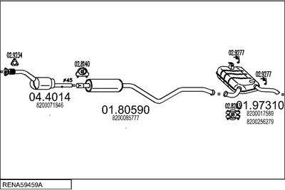 SISTEM DE ESAPAMENT MTS RENA59459A016227