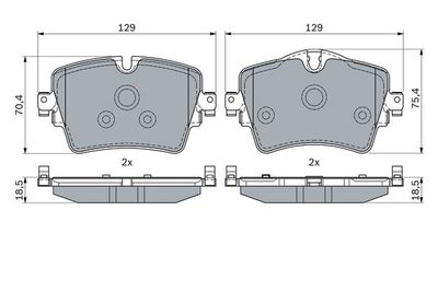 Комплект тормозных колодок, дисковый тормоз BOSCH 0 986 494 940 для BMW X2