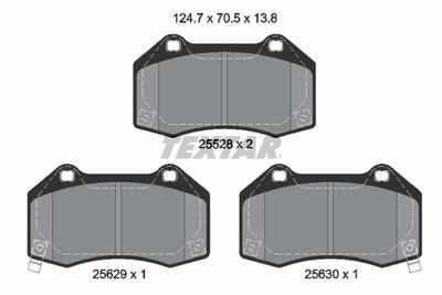Комплект тормозных колодок, дисковый тормоз TEXTAR 2552803 для FIAT 124