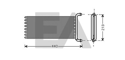 Теплообменник, отопление салона EACLIMA 45C50023 для MERCEDES-BENZ VIANO