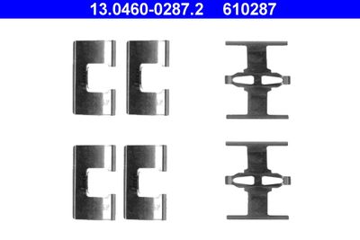 Комплектующие, колодки дискового тормоза ATE 13.0460-0287.2 для HONDA ACCORD