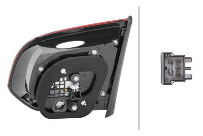 Achterlicht Links (binnen, LED/W16W, kleur van het glas grijs/red, anti-fog licht, uitrustingsvariant: GTD/GTI)