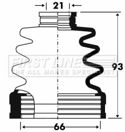 Bellow, drive shaft FIRST LINE FCB2861