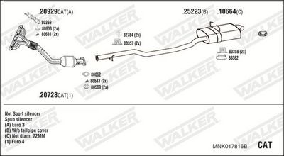 Изпускателна система WALKER MNK017816B
