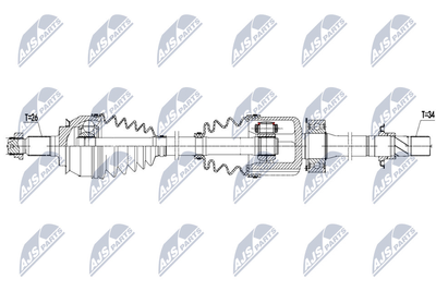 Приводной вал NTY NPW-BM-156 для MINI MINI COOPER