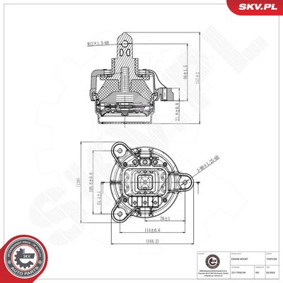Zavěšení motoru SKV 75SKV326