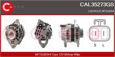 Генератор CASCO CAL35273GS для MITSUBISHI L400