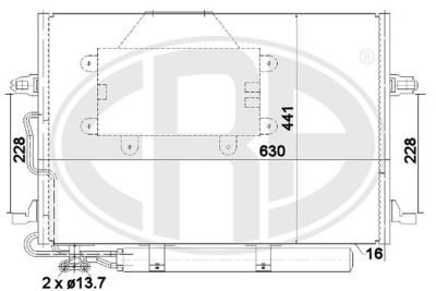 WILMINK GROUP WG2016858 Радиатор кондиционера  для MERCEDES-BENZ E-CLASS T-Model (S211) E 320 T CDI (211.222)