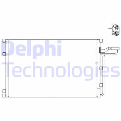 DELPHI TSP0225659 Радиатор кондиционера  для VOLVO C30 (Вольво К30)