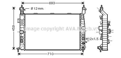 Радиатор, охлаждение двигателя AVA QUALITY COOLING OLA2431 для OPEL MERIVA