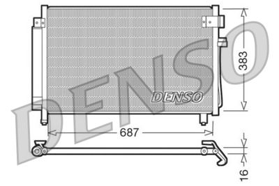Конденсатор, кондиционер DENSO DCN36002 для SUBARU FORESTER