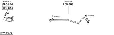 Układ wydechowy BOSAL SYS28057