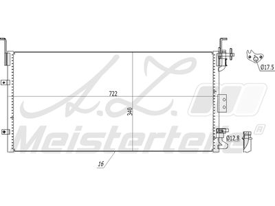 кондензатор, климатизация A.Z. Meisterteile AZMT-45-030-1327