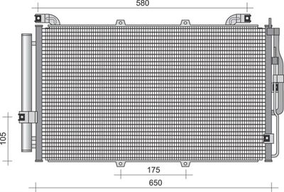 MAGNETI MARELLI 350203428000 Радиатор кондиционера  для HYUNDAI MATRIX (Хендай Матриx)