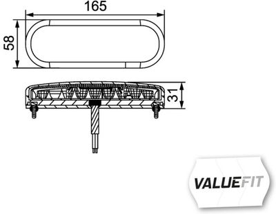 Achterlicht Links/Rechts (LED, 12/24V, met indicator, met stoplicht, parkeerlicht)