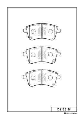 MK Kashiyama D11251M Тормозные колодки и сигнализаторы для KIA VENGA (YN) 1.4 CRDi 75 MK Kashiyama D11251M Тормозные колодки и сигнализаторы для KIA VENGA (YN) 1.4 CRDi 75