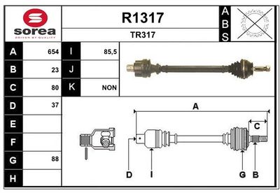 ANTRIEBSWELLE SNRA R1317