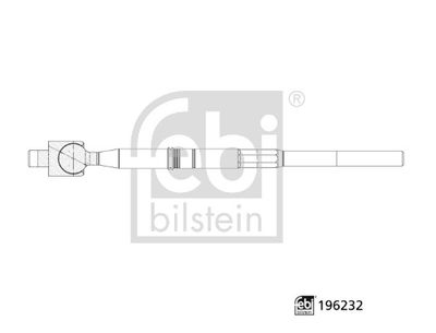 Axiální kloub, příčné táhlo řízení FEBI BILSTEIN 196232