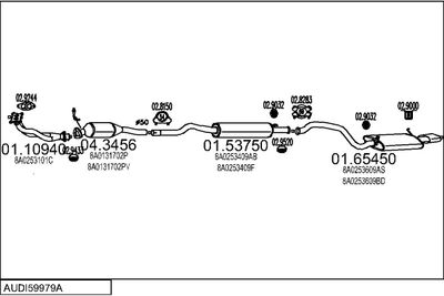 SISTEM DE ESAPAMENT MTS AUDI59979A001439