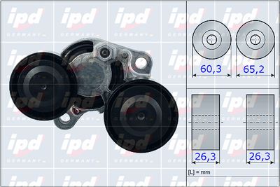 IPD 15-3915 Натяжитель ремня генератора  для BMW X1 (Бмв X1)