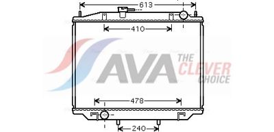 радиатор, охлаждане на двигателя AVA Clever Choice DN2300