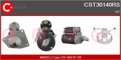 CASCO CST30140RS Стартер для FIAT CINQUECENTO (170_) 0.7 i (170AD) CASCO CST30140RS Стартер для FIAT CINQUECENTO (170_) 0.7 i (170AD)