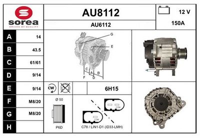 GENERATOR SNRA AU8112