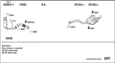 ABGASANLAGE WALKER VOK032910AA