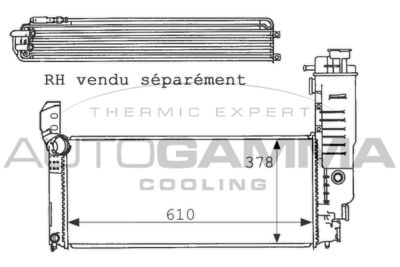 Радиатор, охлаждение двигателя AUTOGAMMA 100776 для PEUGEOT 405