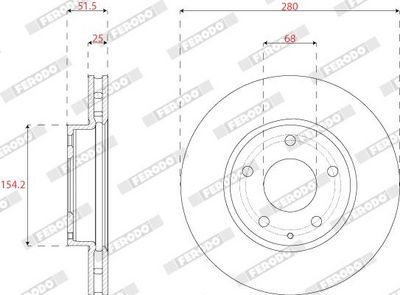 BREMSSCHEIBE FERODO DDF2532C 1