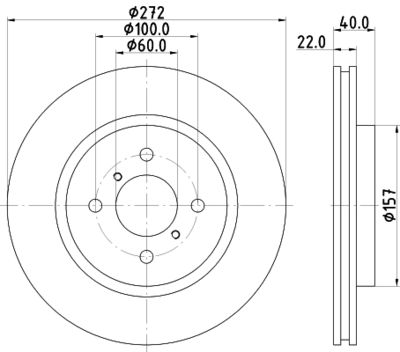 Тормозной диск HELLA 8DD 355 119-471 для SUZUKI SWIFT