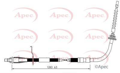 Cable Pull, parking brake APEC CAB1609