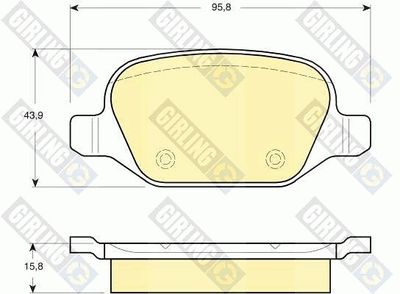 GIRLING 6115201 Тормозные колодки и сигнализаторы  для ALFA ROMEO 156 Sportwagon (932_) 1.9 JTD (932.B2B00)