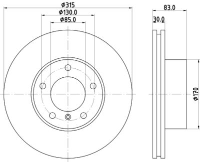 Тормозной диск HELLA 8DD 355 108-581 для MERCEDES-BENZ G-CLASS