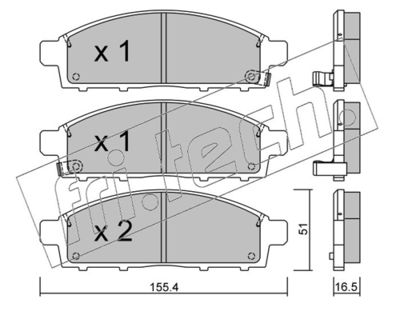 Zestaw klocków hamulcowych, hamulce tarczowe FRI.TECH. 807.0