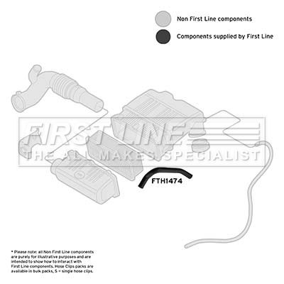 Intake Hose, air filter FIRST LINE FTH1474