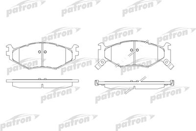 Комплект тормозных колодок, дисковый тормоз PATRON PBP977 для CHRYSLER DAYTONA