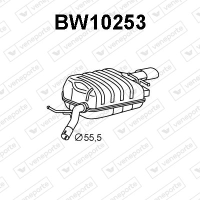 Глушитель выхлопных газов конечный VENEPORTE BW10253 для BMW 6