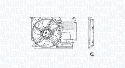 вентилатор, охлаждане на двигателя MAGNETI MARELLI 069422924010