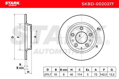 спирачен диск STARK SKBD-0020217