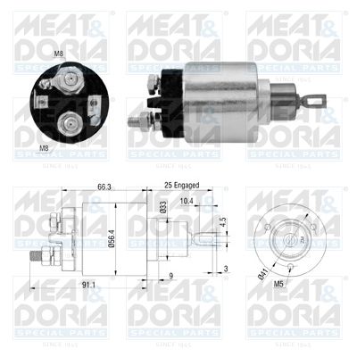 Solenoid, startmotor MEAT & DORIA 46306