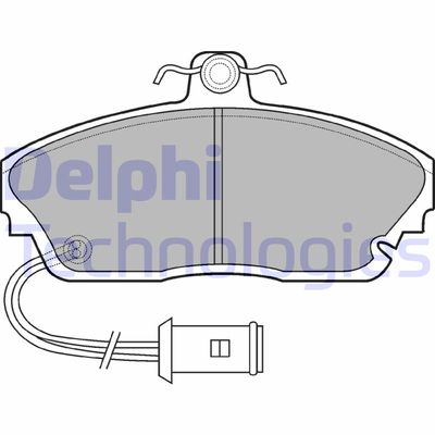 Комплект тормозных колодок, дисковый тормоз DELPHI LP559 для HONDA LEGEND