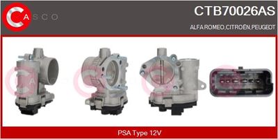 Hrdlo škrticí klapky CASCO CTB70026AS