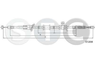 Тросик, cтояночный тормоз STC T482276 для MITSUBISHI SPACE